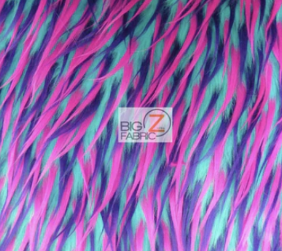 Aquafarbenes, pinkfarbenes und violettes Spiked von Big Z Fabric