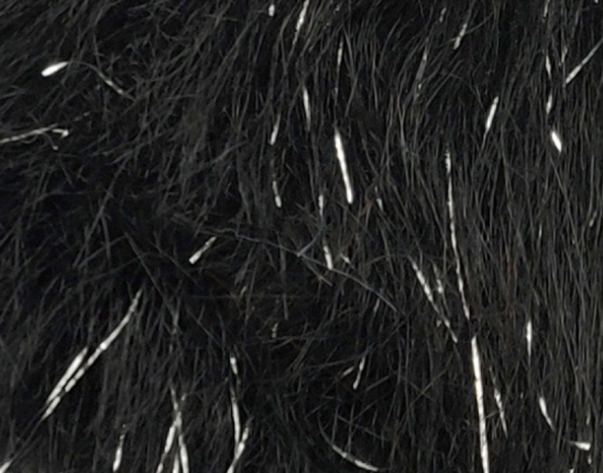 Schwarzes Tinsel-Fell von Big Z Fabric