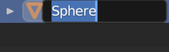 Der Name 'sphere' ist markiert