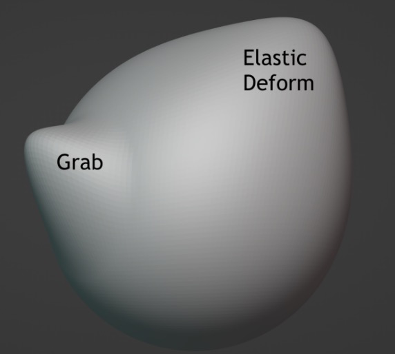 Sphere mit markiertem Grab und Elastic Deform