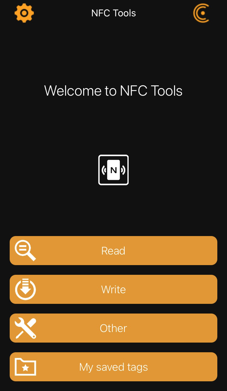 Screenshot der App-Startseite